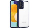Custodia Per Samsung Galaxy A53 5G Cover Posteriore Trasparente Con Cornice In Tpu, Antiurto Blu