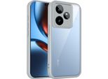 Custodia Per Realme Gt 6/Realme Gt 6T/Realme Gt Neo6/Realme Gt Neo6 Se Cover Posteriore Trasparente Con Cornice In Tpu, Antiurto Grigio