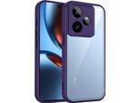 Custodia Per Realme Gt 6/Realme Gt 6T/Realme Gt Neo6/Realme Gt Neo6 Se Cover Posteriore Trasparente Con Cornice In Tpu, Antiurto Viola