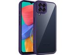 Custodia Per Samsung Galaxy M53 Cover Posteriore Trasparente Con Cornice In Tpu, Antiurto Purple