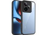 Custodia Per Realme Gt 6/Realme Gt 6T/Realme Gt Neo6/Realme Gt Neo6 Se Cover Posteriore Trasparente Con Cornice In Tpu, Antiurto Nero
