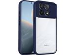 Custodia Per Xiaomi Poco F6 Pro/Redmi K70/K70 Pro Cover Posteriore Trasparente Con Cornice In Tpu, Antiurto Blu