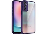 Custodia Per Samsung Galaxy A24 4G Cover Posteriore Trasparente Con Cornice In Tpu, Antiurto Purple