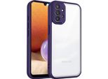 Custodia Per Samsung Galaxy A32 5G/M32 5G Cover Posteriore Trasparente Con Cornice In Tpu, Antiurto Viola