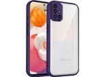 Custodia Per Samsung Galaxy M51 Cover Posteriore Trasparente Con Cornice In Tpu, Antiurto Purple