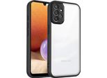 Custodia Per Samsung Galaxy A32 5G/M32 5G Cover Posteriore Trasparente Con Cornice In Tpu, Antiurto Nero