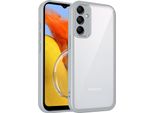 Custodia Per Samsung Galaxy M14 5G Cover Posteriore Trasparente Con Cornice In Tpu, Antiurto Grey