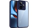 Custodia Per Realme Gt 6/Realme Gt 6T/Realme Gt Neo6/Realme Gt Neo6 Se Cover Posteriore Trasparente Con Telaio In Tpu, Antiurto Blu
