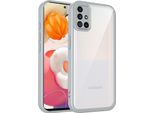 Custodia Per Samsung Galaxy A51 4G Cover Posteriore Trasparente Con Cornice In Tpu, Antiurto Grigio