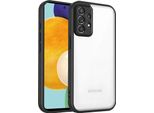 Custodia Per Samsung Galaxy A53 5G Cover Posteriore Trasparente Con Cornice In Tpu, Antiurto Nero