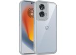 Custodia Per Motorola Edge 50 Fusion/Motorola G96 Cover Posteriore Trasparente Con Cornice In Tpu, Antiurto Grigio
