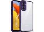 Custodia Per Samsung Galaxy M14 5G Cover Posteriore Trasparente Con Cornice In Tpu, Antiurto Viola