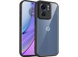 Custodia Per Motorola Edge 40 Cover Posteriore Trasparente Con Cornice In Tpu, Antiurto Nero