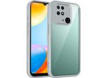 Custodia Per Xiaomi Redmi 10C/Poco C40 Cover Posteriore Trasparente Con Cornice In Tpu, Antiurto Grigio