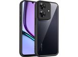 Custodia Per Realme Note 60/Realme Note 60X/Realme Narzo N61 Cover Posteriore Trasparente Con Cornice Tpu, Antiurto Nero