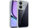 Custodia Per Realme Note 60/Realme Note 60X/Realme Narzo N61 Cover Posteriore Trasparente Con Cornice In Tpu, Antiurto Grigio