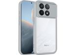 Custodia Per Xiaomi Poco F6 Pro/Redmi K70/K70 Pro Cover Posteriore Trasparente Con Cornice In Tpu, Antiurto Grigio