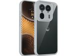 Custodia Per Motorola Edge 50 Cover Posteriore Ultra Trasparente Con Cornice In Tpu, Antiurto Grigio