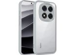 Custodia Per Xiaomi Redmi Note 14 Pro 4G/ Note 14 Pro 5G/Poco X7 Cover Posteriore Trasparente Con Cornice In Tpu, Antiurto Grigio