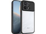 Custodia Per Xiaomi Poco F6 Pro/Redmi K70/K70 Pro Cover Posteriore Trasparente Con Cornice In Tpu, Antiurto Nero