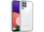 Custodia Per Samsung Galaxy A22 4G Cover Posteriore Trasparente Con Cornice In Tpu, Antiurto Grigio