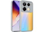 Custodia Per Infinix Note 40 Pro 4G/Note 40 Pro 5G/Note 40 Pro+/Note 40S Cover Posteriore Trasparente Con Cornice In Tpu, Antiurto Grigio