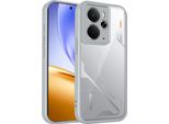 Custodia Per Realme 14/Realme 14T Cover Posteriore Trasparente Con Cornice In Tpu, Antiurto Grigio