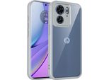 Custodia Per Motorola Edge 40 Cover Posteriore Trasparente Con Cornice In Tpu, Antiurto Grigio