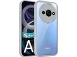 Custodia Per Xiaomi Redmi A3/Redmi A3X/Poco C61 Cover Posteriore Trasparente Con Cornice In Tpu, Antiurto Grigio