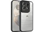 Custodia Per Motorola Edge 50 Pro Copertura Posteriore Trasparente Con Cornice In Tpu, Antiurto Nero