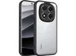 Custodia Per Xiaomi Redmi Note 14 Pro 4G/ Note 14 Pro 5G/Poco X7 Cover Posteriore Trasparente Con Cornice In Tpu, Antiurto Nero