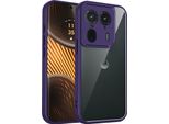 Custodia Per Motorola Edge 50 Ultra Trasparente Con Cornice In Tpu, Antiurto Viola