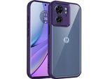 Custodia Per Motorola Edge 40 Cover Posteriore Trasparente Con Cornice In Tpu, Antiurto Viola