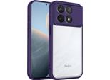Custodia Per Xiaomi Poco F6 Pro/Redmi K70/K70 Pro Cover Posteriore Trasparente Con Cornice In Tpu, Antiurto Viola