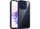 Custodia Per Xiaomi Redmi 12C/Poco C55 Copertura Posteriore Trasparente Con Cornice In Tpu, Antiurto Blu