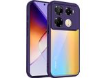 Custodia Per Infinix Note 40 Pro 4G/Note 40 Pro 5G/Note 40 Pro+/Note 40S Cover Posteriore Trasparente Con Cornice In Tpu, Antiurto Viola