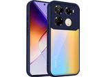 Custodia Per Infinix Note 40 Pro 4G/Note 40 Pro 5G/Note 40 Pro+/Note 40S Cover Posteriore Trasparente Con Cornice In Tpu, Antiurto Blu