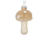 Targhetta Natalizia Clayre & Eef Ø 4X8 Cm Vetro Beige