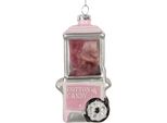 Targhetta Natalizia Clayre & Eef 6X5X11 Cm In Vetro Rosa