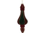 Guaina Natalizia Clayre & Eef Ø 6X17 Cm In Vetro Rosso Verde