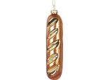 Targhetta Natalizia Clayre & Eef 4X3X15 Cm In Vetro Marrone