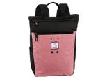 Cityrucksack KANGAROOS, Gr. B/H/T: 25cm x 36,5cm x 17cm, pink (pink, schwarz), Nylon, casual, Rucksäcke, Freizeitrucksack Arbeitsrucksack Schulrucksack