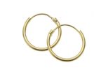 Paar Creolen "Gold 585 Mit Einem Durchmesser Von 15Mm", Gelb, Fascination by Ellen K., Ohrringe, Damen, One-Size, Gold