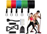 Set Di Bande Di Resistenza Per Il Fitness Pourex - Kit Di Bande Per Esercizi Da 11 Pezzi Per L'allenamento Della Forza, La Fisioterapia, Le Palestre Di Casa, Lo Yoga