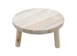 2.03 Sgabello Naturale Per Piante E Fiori Con Tre Gambe - Ca. Ø 29 Cm X 15 Cm - Supporto In Legno Piccolo (Grande + Alto)