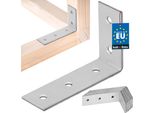 Kotarbau® Set Di 12 Connettori Angolari Angolo Pesante 50 X 80 X 25 Mm In Acciaio Zincato Angolo In Acciaio Stabile Connettore Per Travi Durevole Argento
