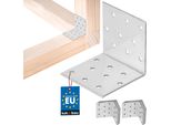 Kotarbau® Set Di 25 Connettori Angolari Angolo Pesante 60 X 60 X 60 Mm In Acciaio Zincato Angolo In Acciaio Stabile Connettore Per Travi Durevole Argento