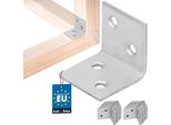 Kotarbau® Set Di 25 Connettori Angolari Angolo Pesante 25 X 25 X 25 Mm In Acciaio Zincato Angolo In Acciaio Stabile Connettore Per Travi Durevole Argento