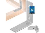 Kotarbau® Set Di 12 Connettori Angolari Angolo Pesante 50 X 50 X 17 Mm In Acciaio Zincato Angolo In Acciaio Stabile Connettore Per Travi Durevole Argento