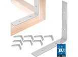 Kotarbau® Set Di 100 Connettori Angolari Angolo Pesante 150 X 150 X 25 Mm In Acciaio Zincato Angolo In Acciaio Stabile Connettore Per Travi Durevole Argento